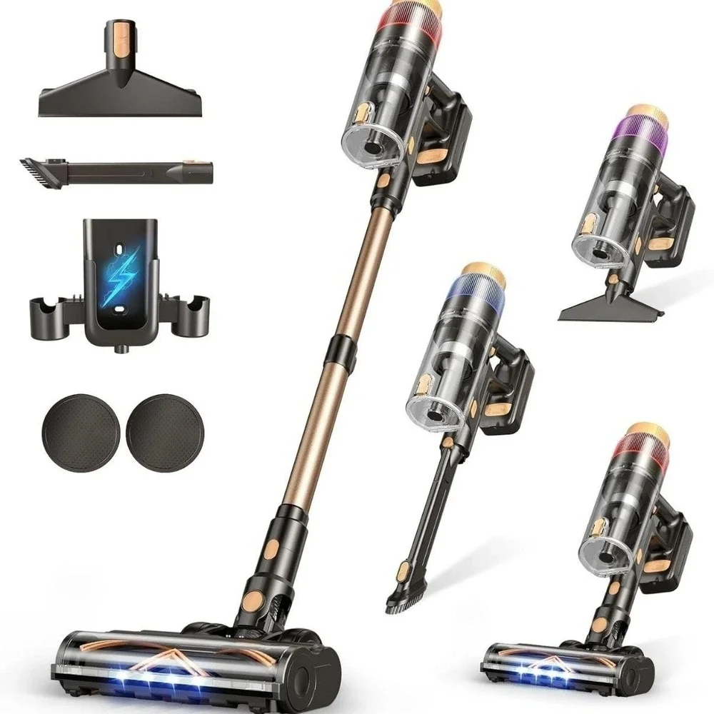VBUOO TV105S Cordless Stick Vacuum Cleaner 580W 48KPa Black 70Min HEPA Pet Hair